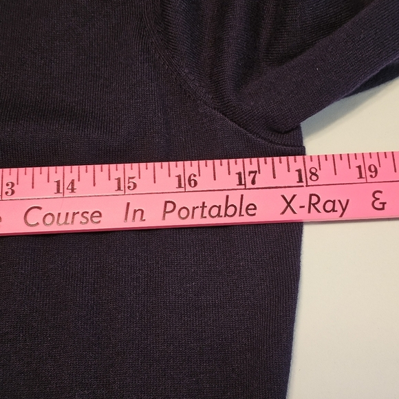 Talbots Navy Pima Cotton Button Front Cardigan Sweater Size M - Picture 8 of 10